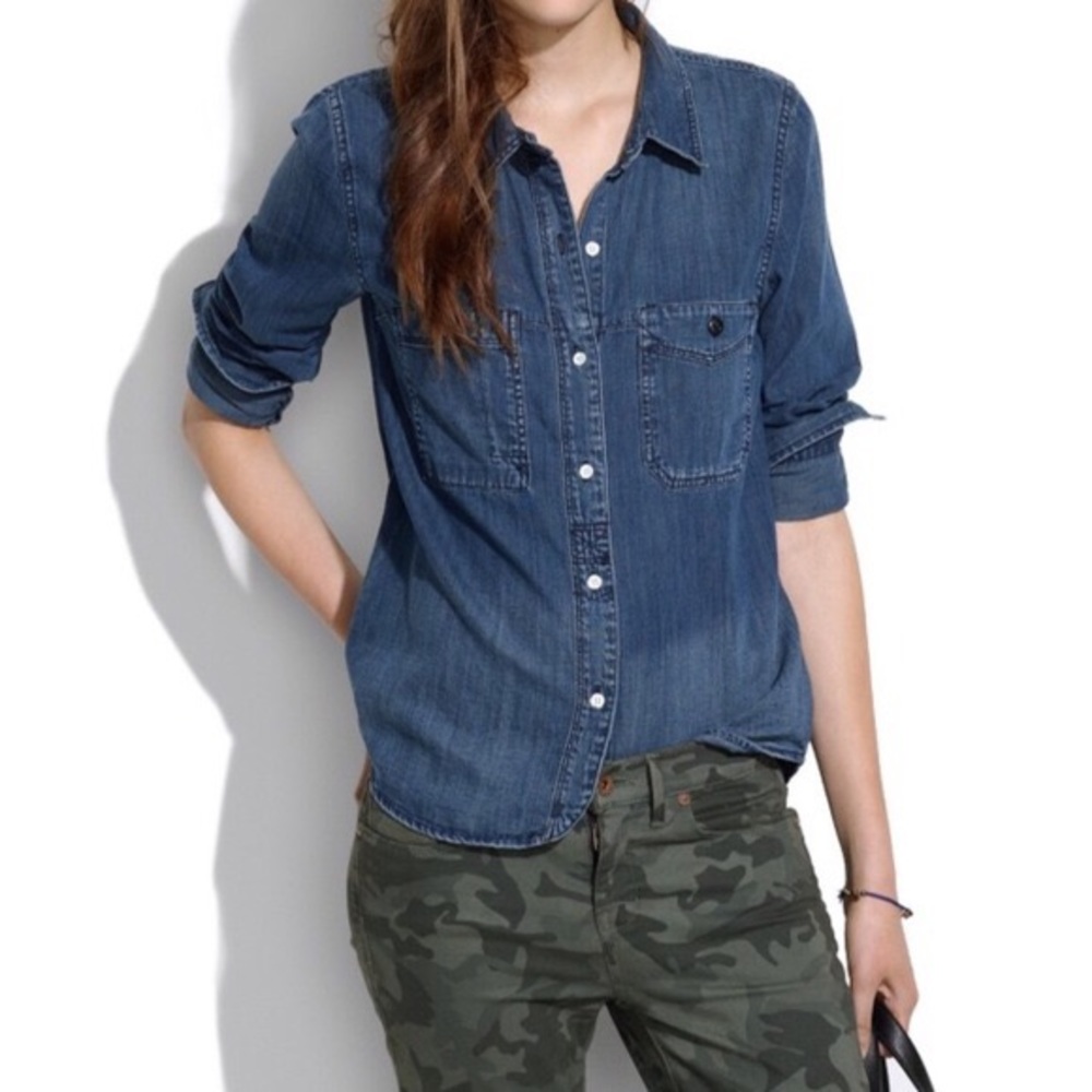 Madewell Denim Shirt, cute patch pockets